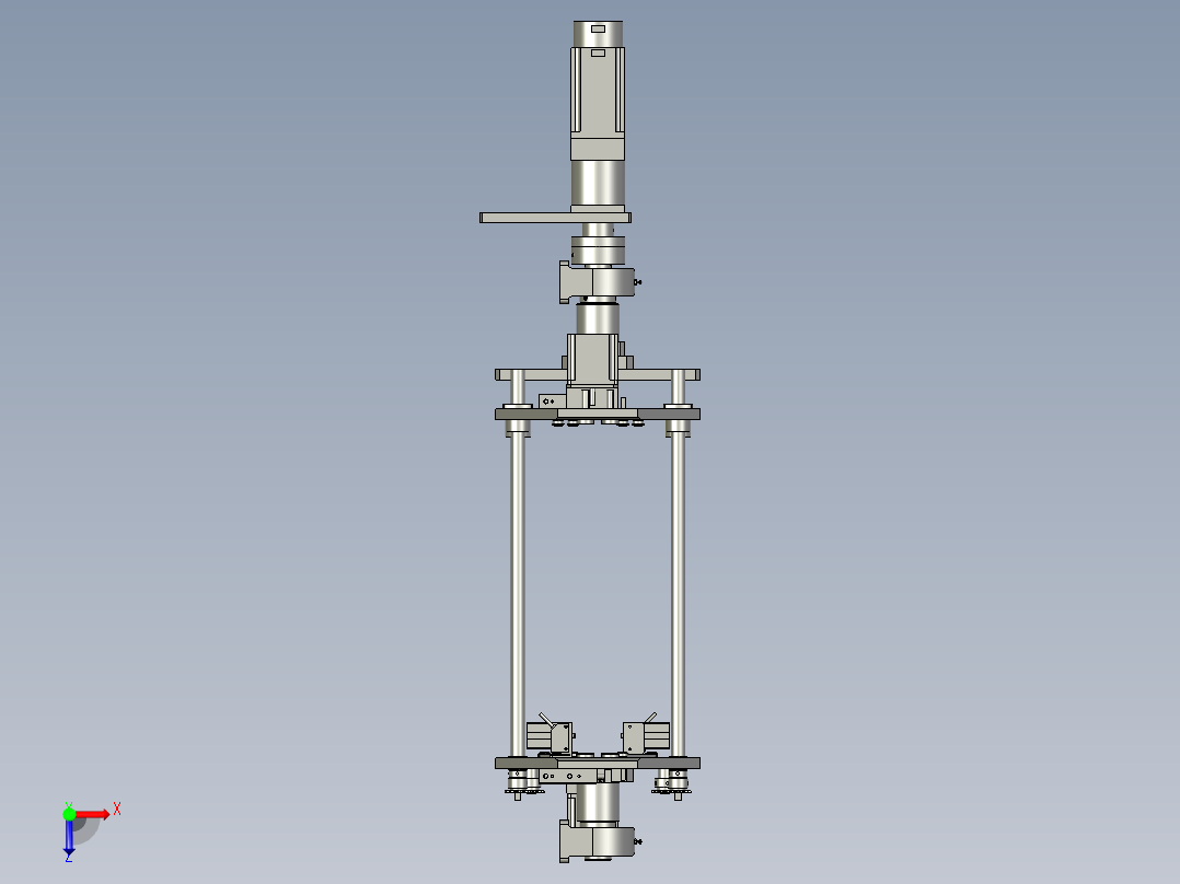 180度翻板机构俯视图