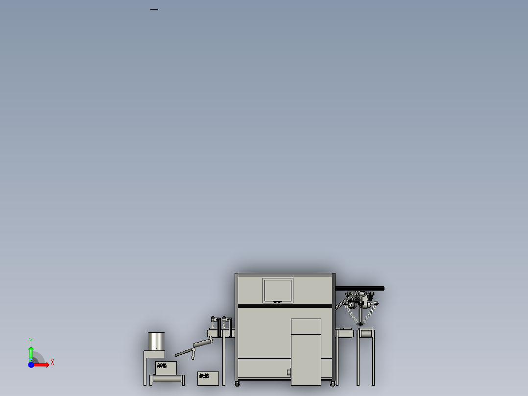 激光打标机上下料机械手的设计前视图