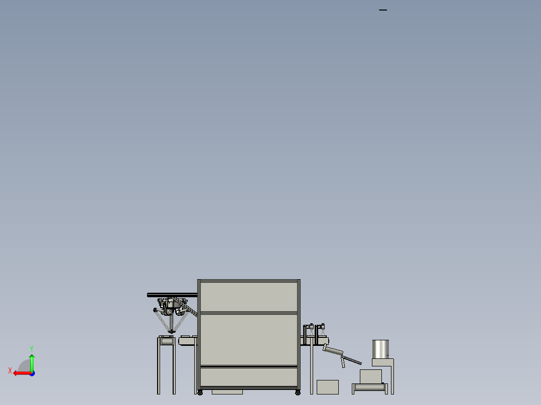激光打标机上下料机械手的设计后视图