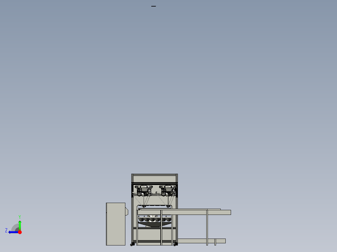 激光打标机上下料机械手的设计右视图