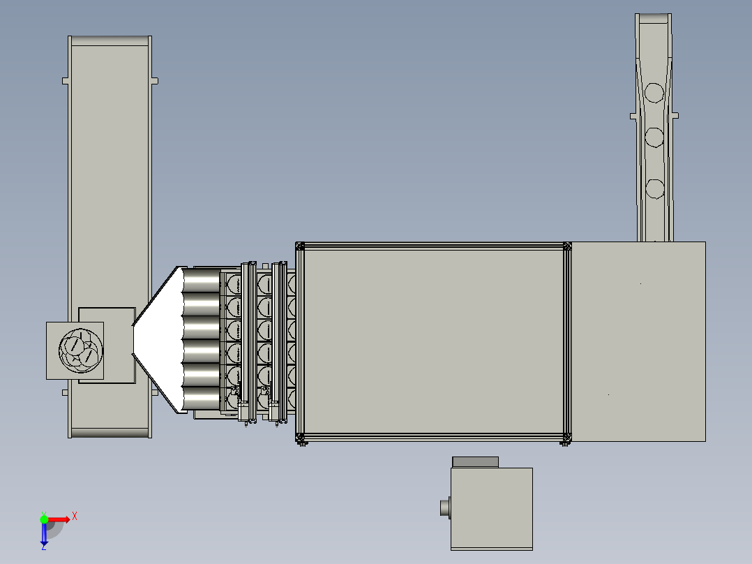 激光打标机上下料机械手的设计俯视图