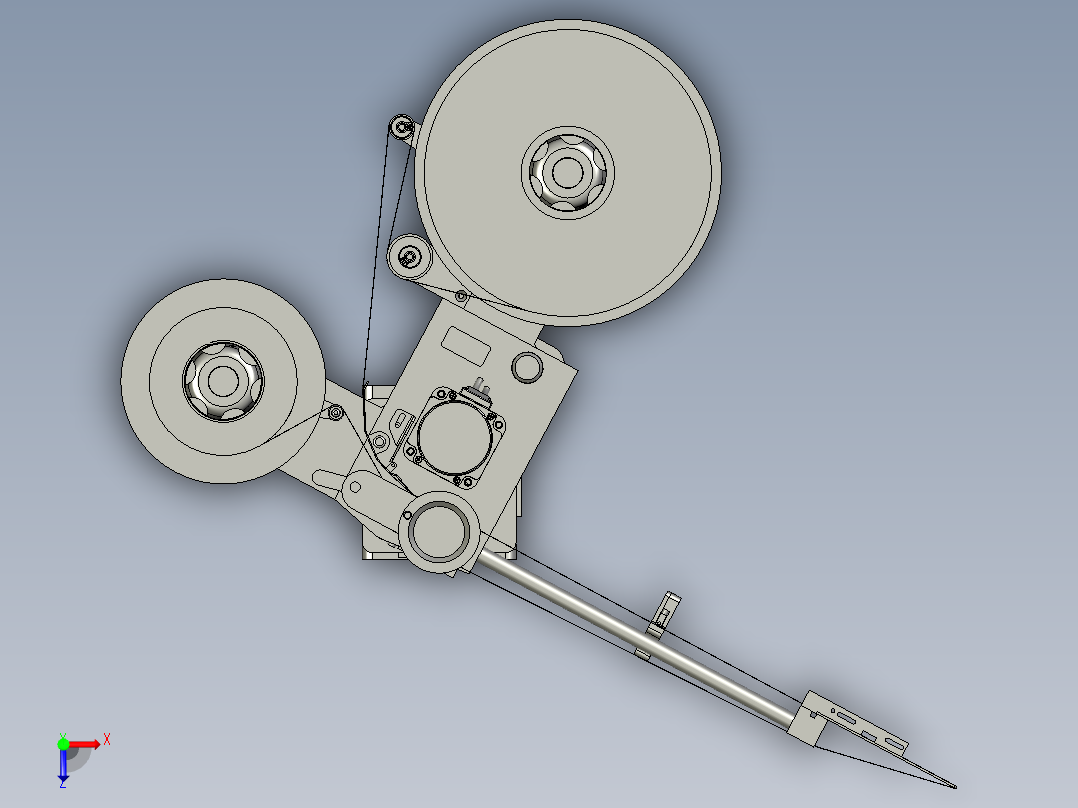 卧式贴标机1俯视图