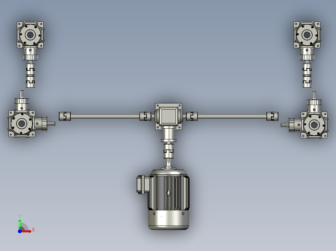 DFL050B-S2-ST500-2200X650(中心距-T7+380V15KW-B3电机前视图