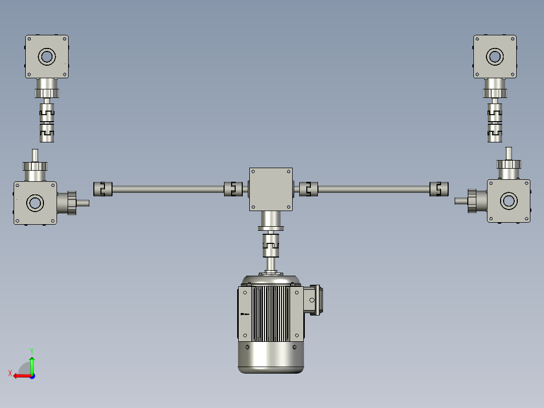 DFL050B-S2-ST500-2200X650(中心距-T7+380V15KW-B3电机后视图