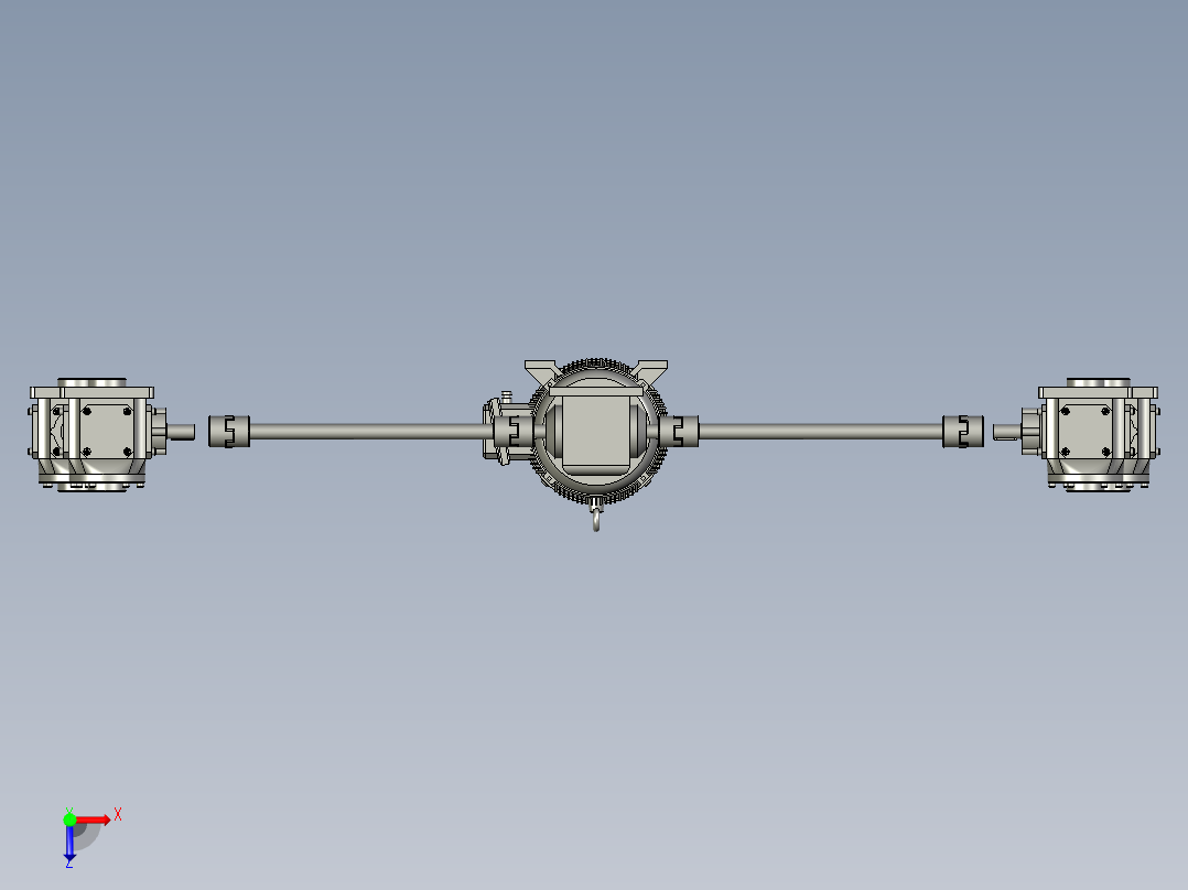 DFL050B-S2-ST500-2200X650(中心距-T7+380V15KW-B3电机俯视图