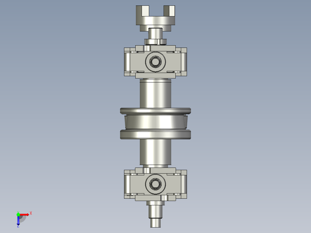 装配体压滚机头俯视图