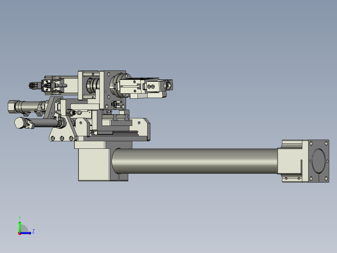 按钮搬运插入组件左视图