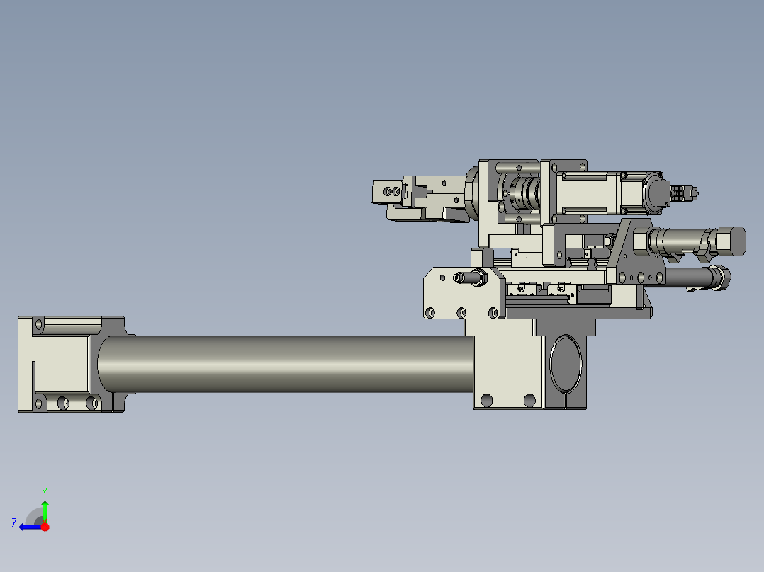 按钮搬运插入组件右视图