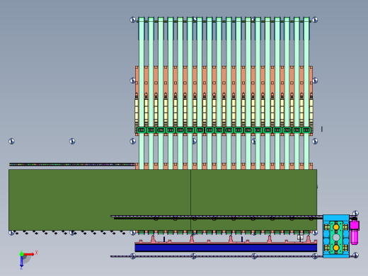 石材台面板全自动磨边流水线俯视缩略图