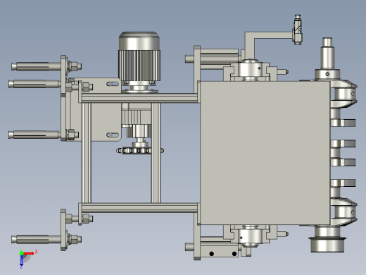 曲轴无心磨生产线传送装置俯视缩略图