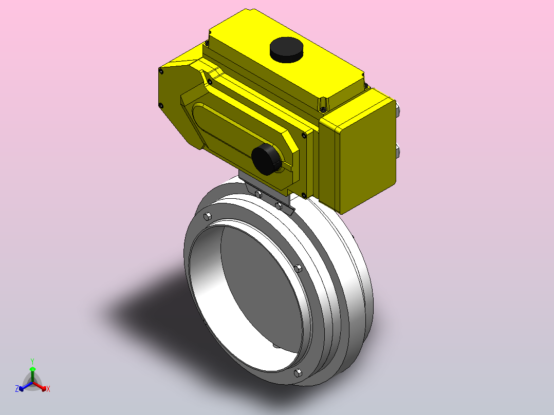 DDDX-03对夹式电动蝶阀[DDDX-03]DN200主视图