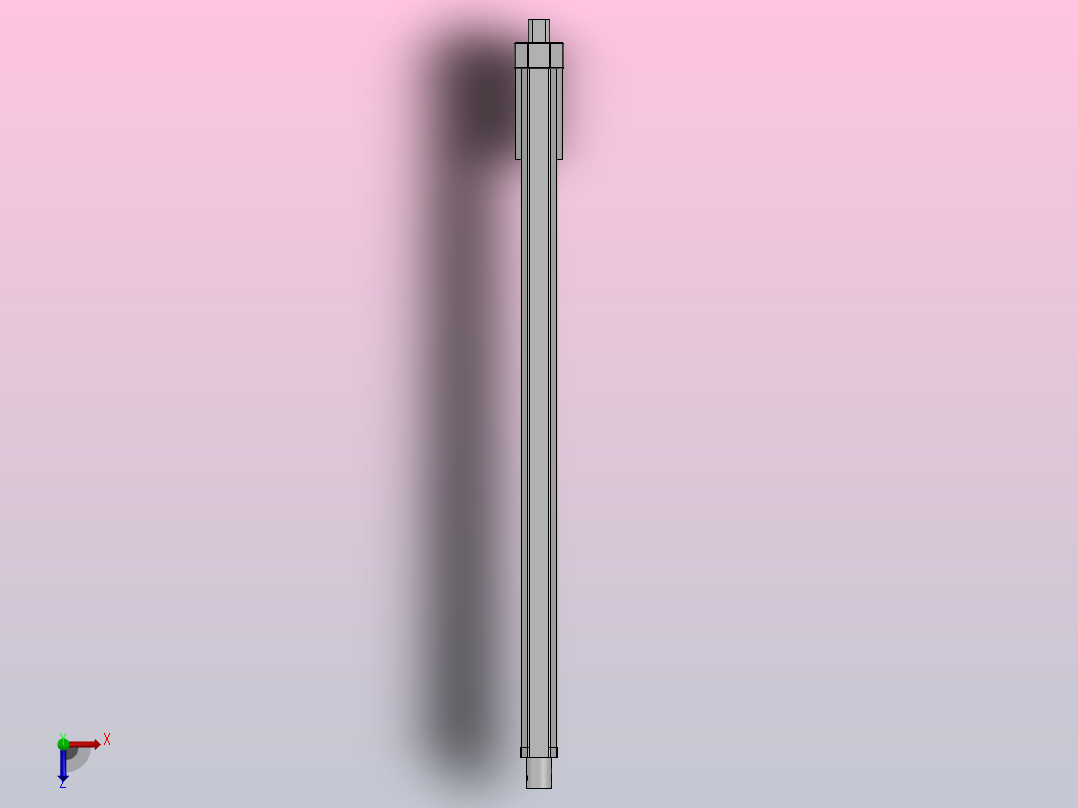 1000N电动推杆(ZJWSN-YF)[ZJWSN-YF-S500]俯视图