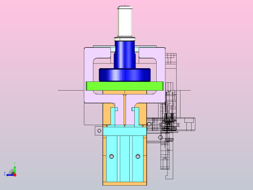 产品夹紧机构右视缩略图