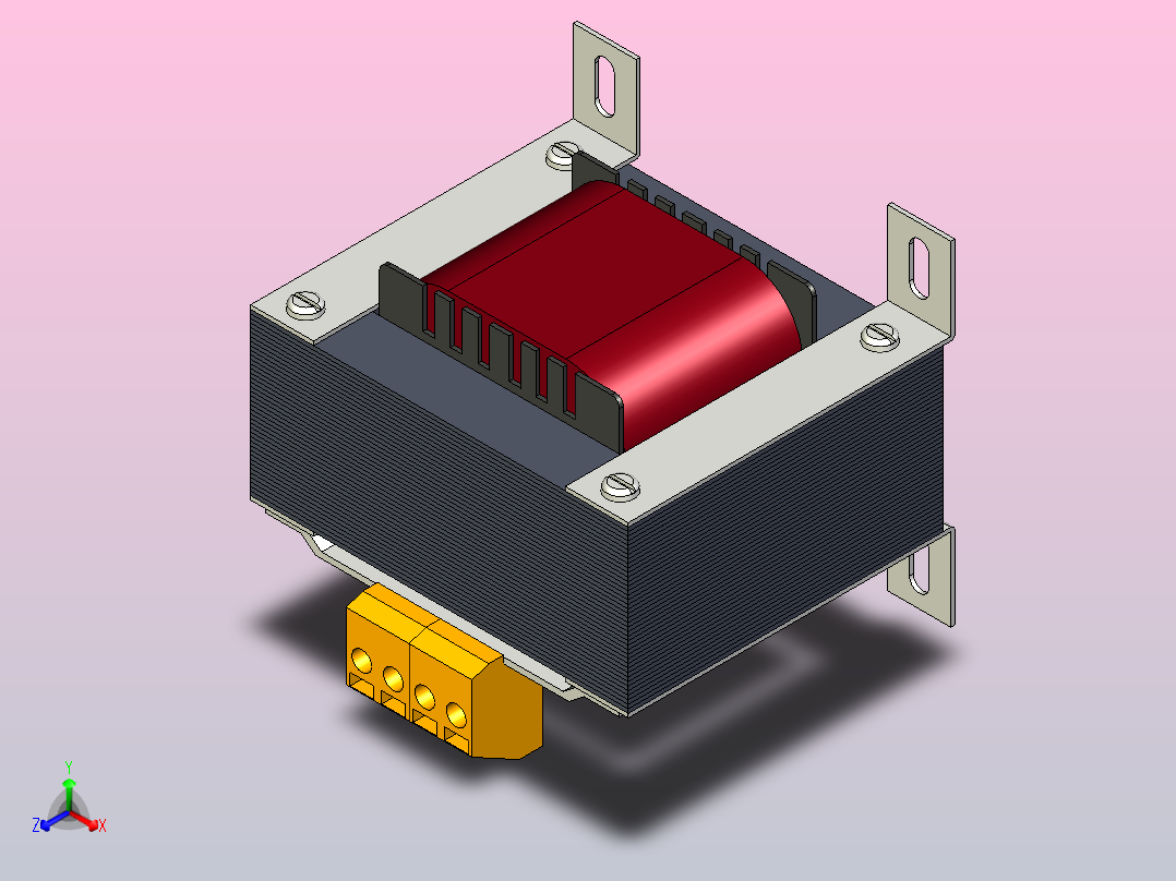 150VA 单相变压器主视图