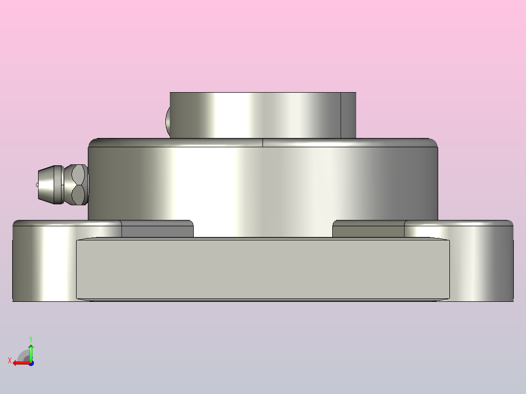 FU204-PBT-C1塑料方形轴承座后视图