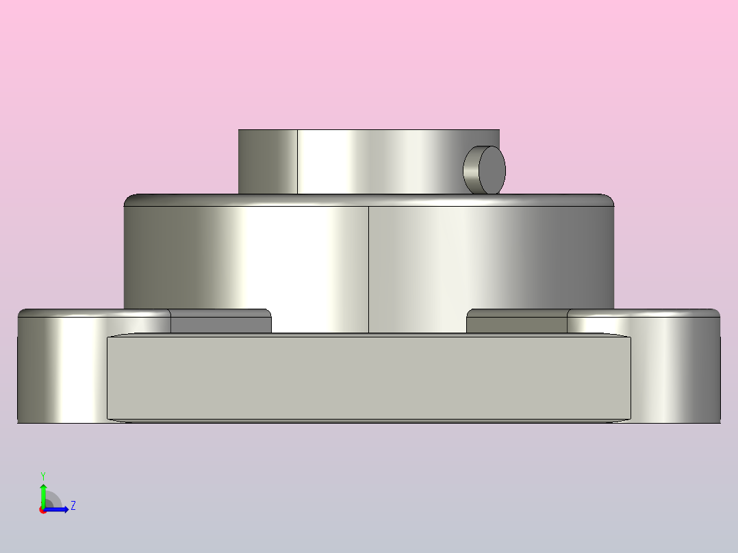 FU204-PBT-C1塑料方形轴承座左视图