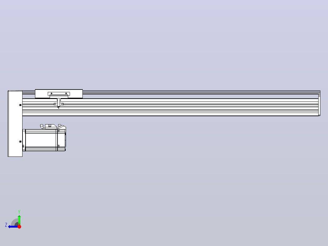日规模组半封闭丝杆TPA-HNR-120D-1610C-L600-MP-C-P40-N3右视图