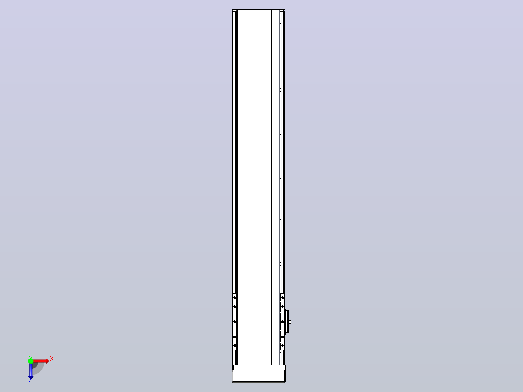 日规模组半封闭丝杆TPA-HNR-120D-1610C-L600-MP-C-P40-N3俯视图