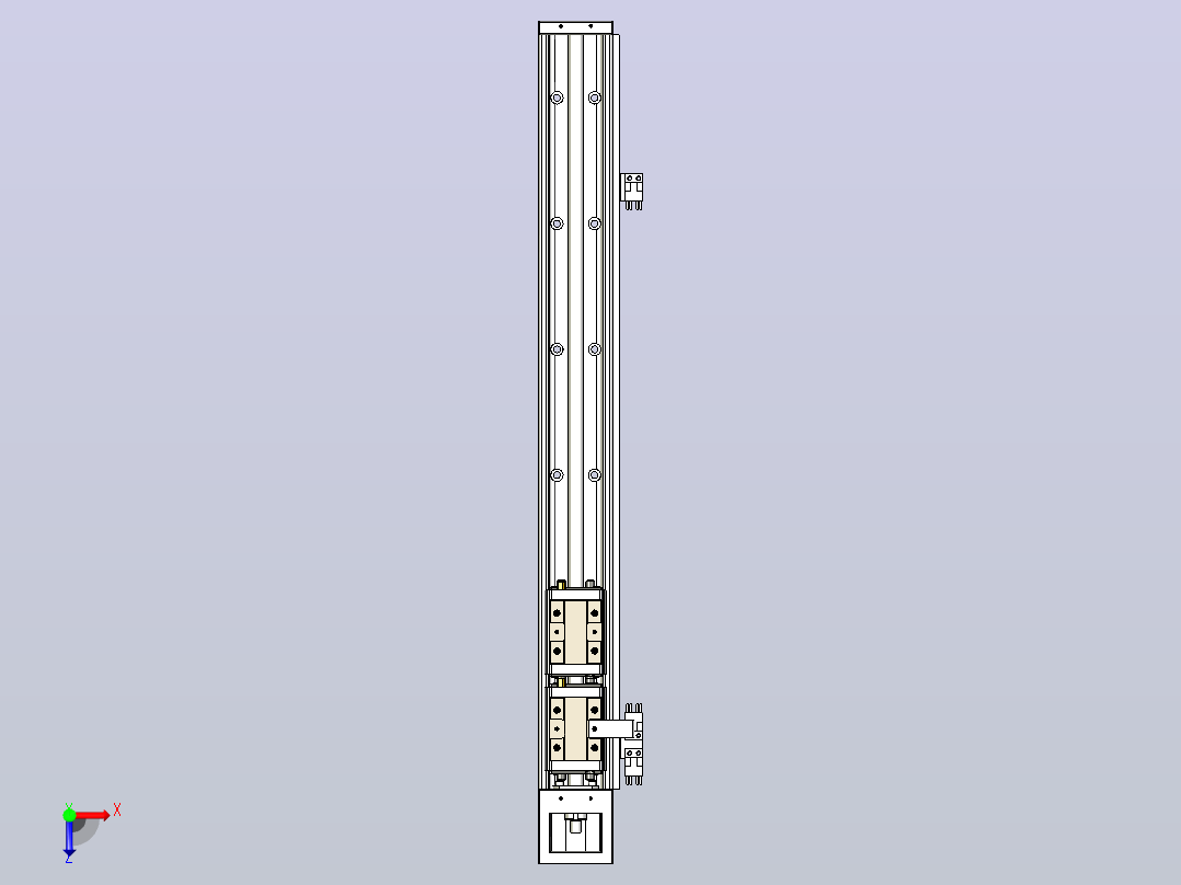 KK60-600A2-F0 模组 标准A2双滑座 KK60-A2-F0 替换上银俯视图