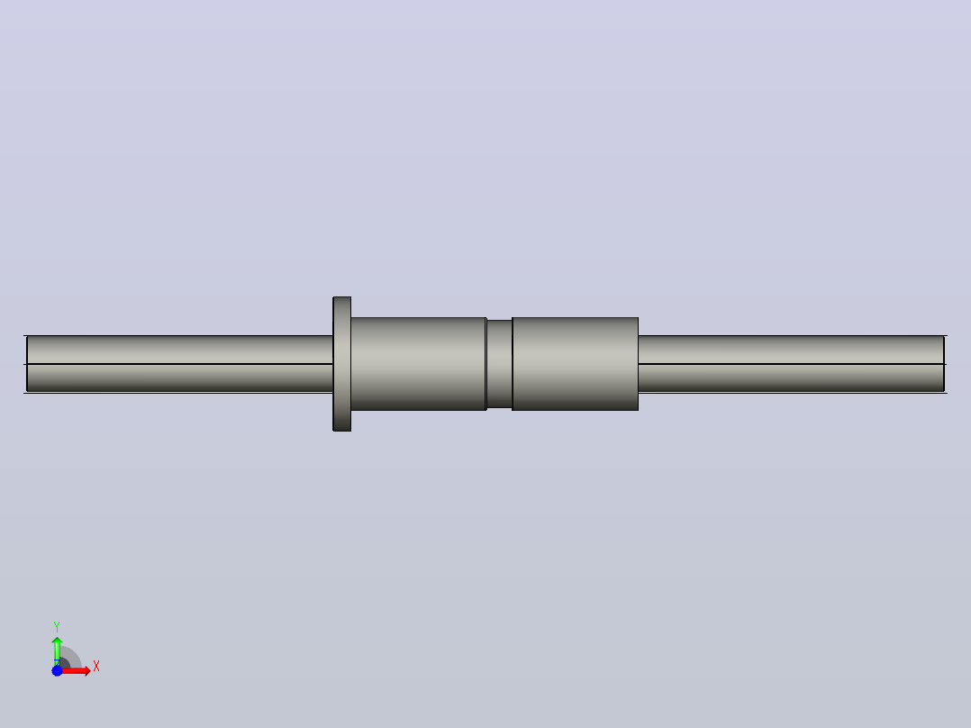 DKFZD5020-5滚珠丝杆3D模型前视图