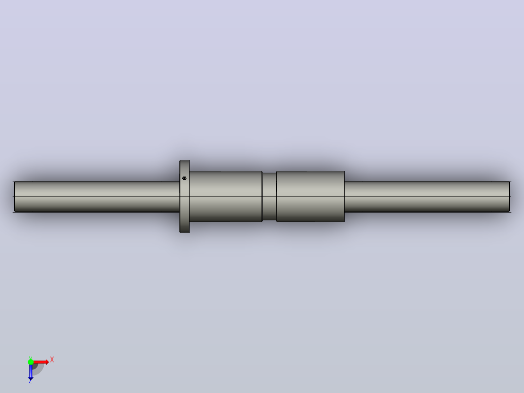 DKFZD5020-5滚珠丝杆3D模型俯视图