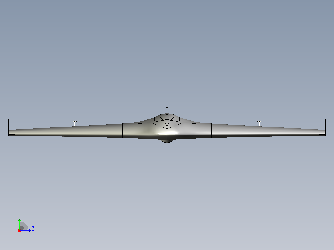UAV无人机3D模型左视图