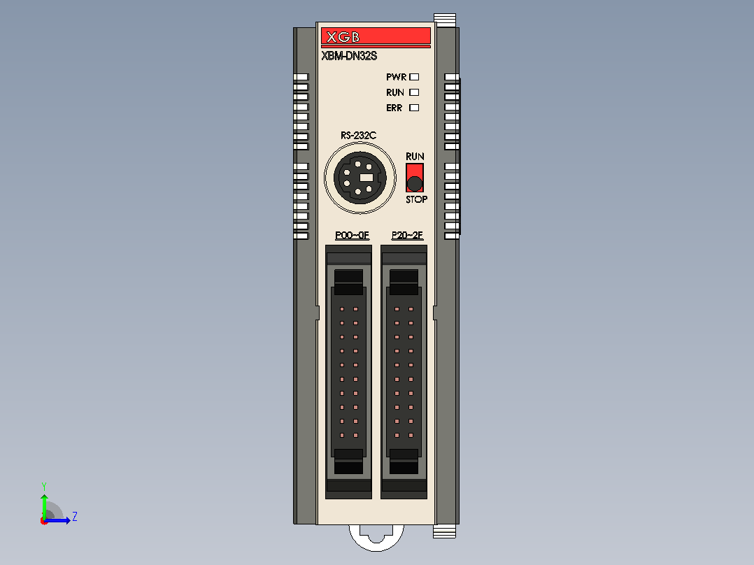 PLC、IO模块左视图