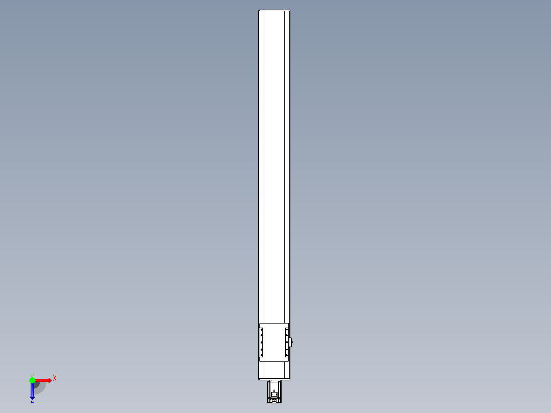 滚珠丝杠直线轴带导轨全封闭TPA-HCR-175D-2510C-L1700-M-C-P75-N3俯视图