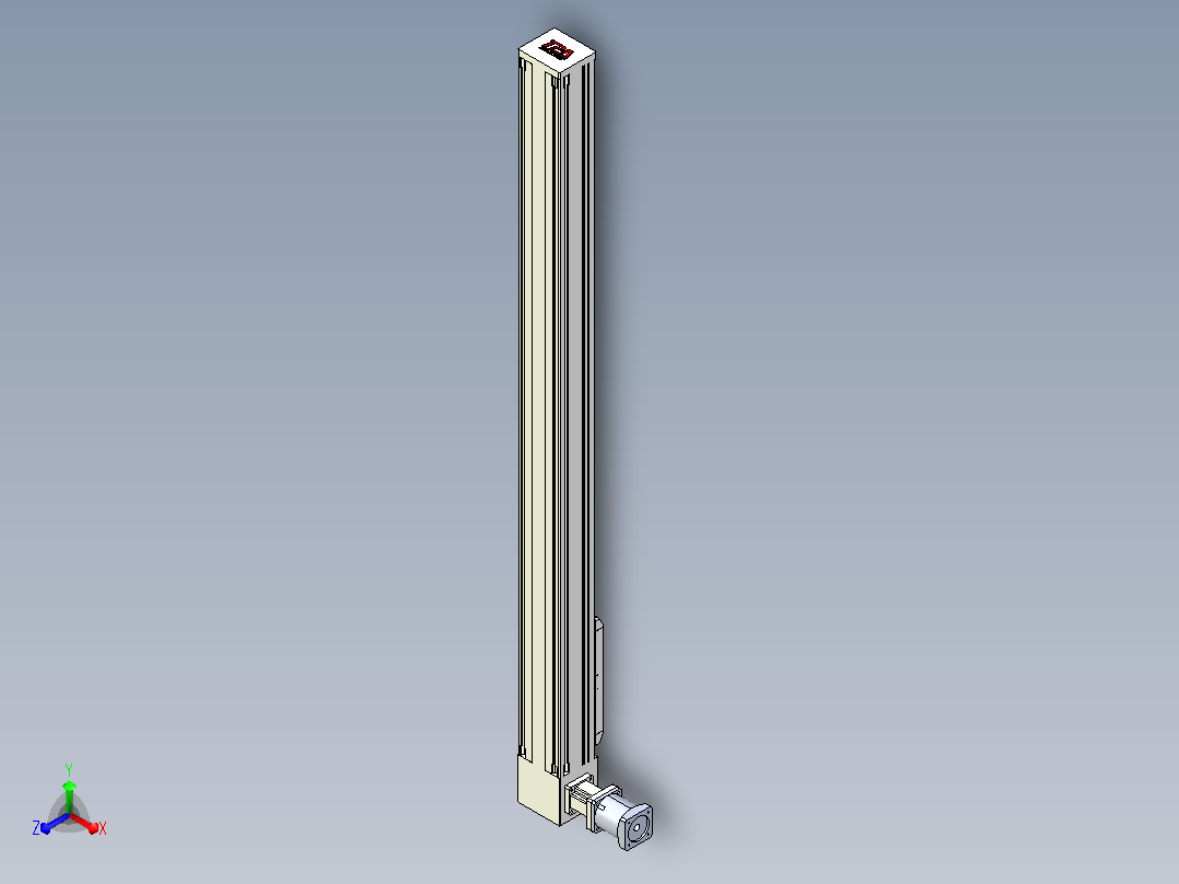 伺服电机集成皮带传动直线执行器TPA-OCB-140-256-L1450-DL-J90-N3主视图