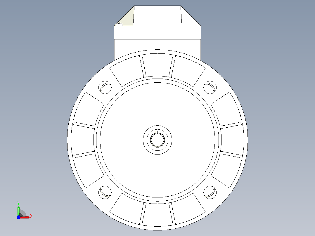 IM B5 H63-90通用电机[YS-632-4-B5]前视图