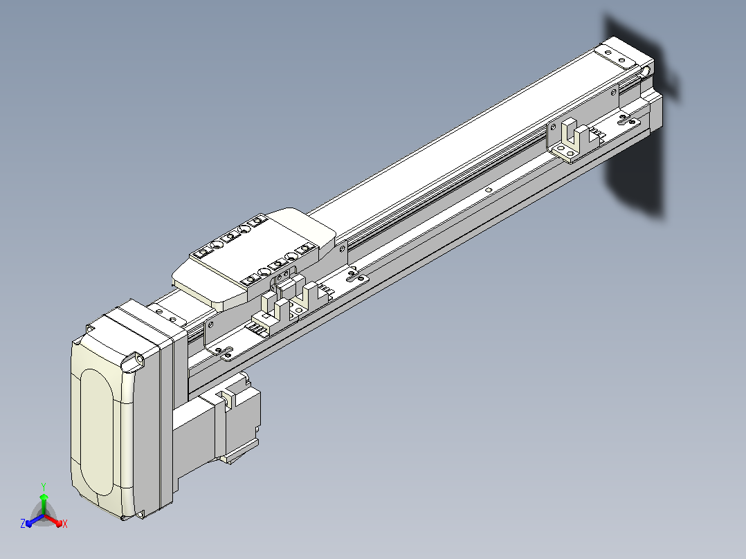 滚珠丝杠直线轴内置导轨TPA-GCR-40-1210C-L200-MP-M10-N3主视图