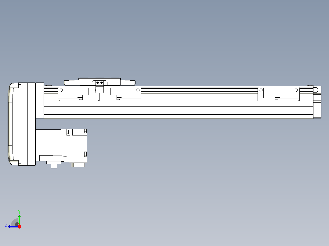 滚珠丝杠直线轴内置导轨TPA-GCR-40-1210C-L200-MP-M10-N3右视图