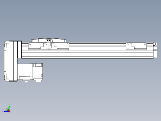 滚珠丝杠直线轴内置导轨TPA-GCR-40-1210C-L200-MP-M10-N3右视缩略图