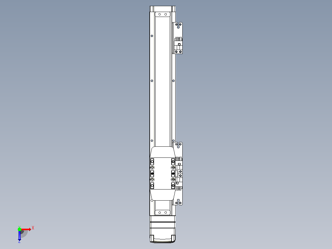 滚珠丝杠直线轴内置导轨TPA-GCR-40-1210C-L200-MP-M10-N3俯视图
