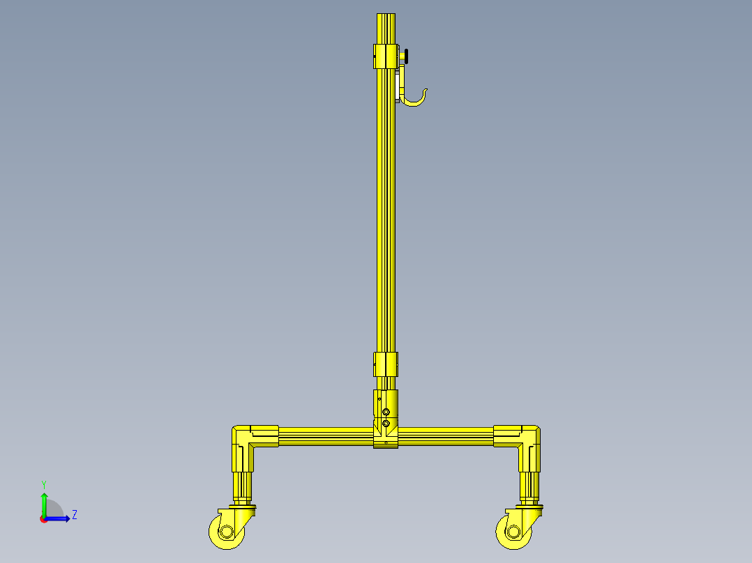 塑料袋开闭底座左视图