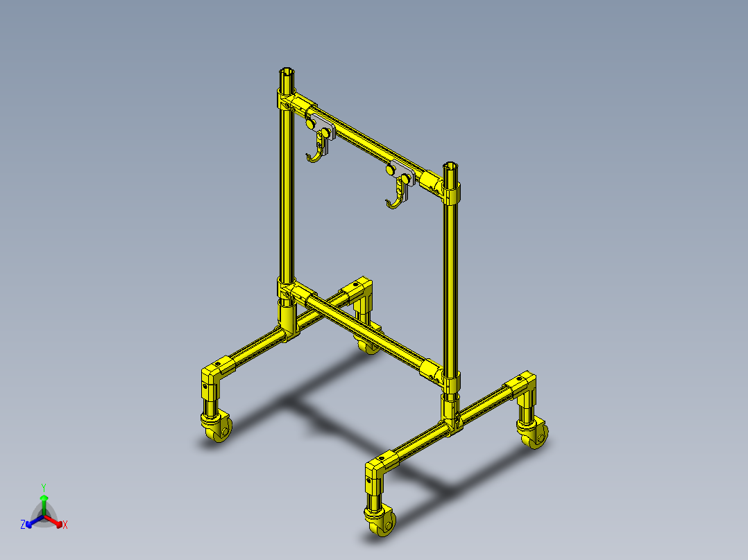 塑料袋开闭底座正等轴测图