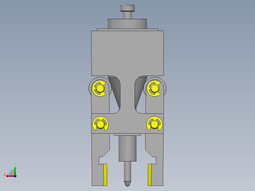 在定心的同时进行夹紧后视图