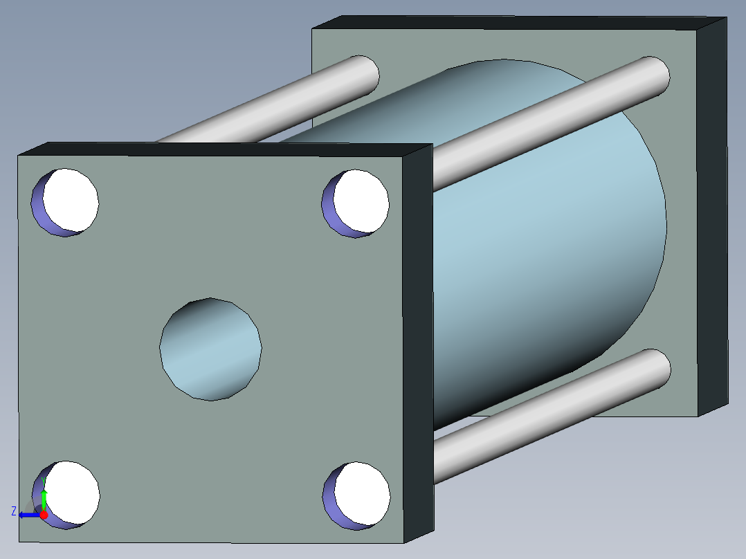 中望3D演示文件-汽缸右视图