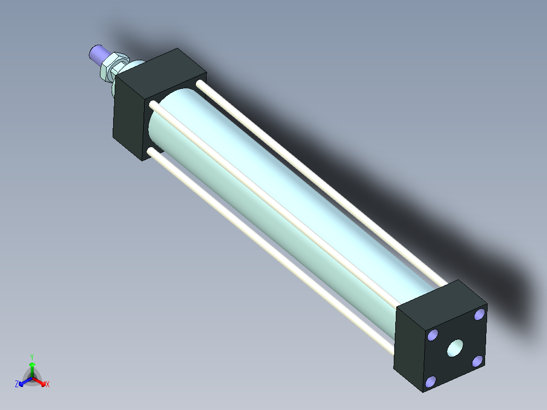 中望3D演示文件-汽缸正等轴测图