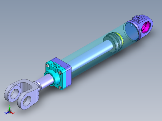 SW_提升液压缸正等轴测缩略图