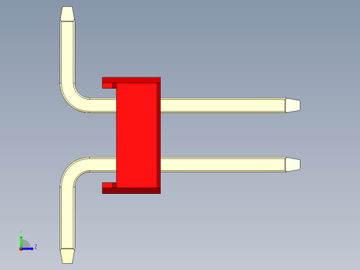 彩色公排针 100mil 2.54mm 系列-DS1022_red_12p_100mil_TypeSMT_rev1.0左视缩略图