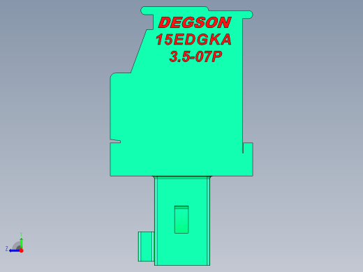DEGSON 15EDG 系列 3.5mm 插拔式接线端子 FullPack-15EDGKA-3.5-07P-14-00AH右视缩略图