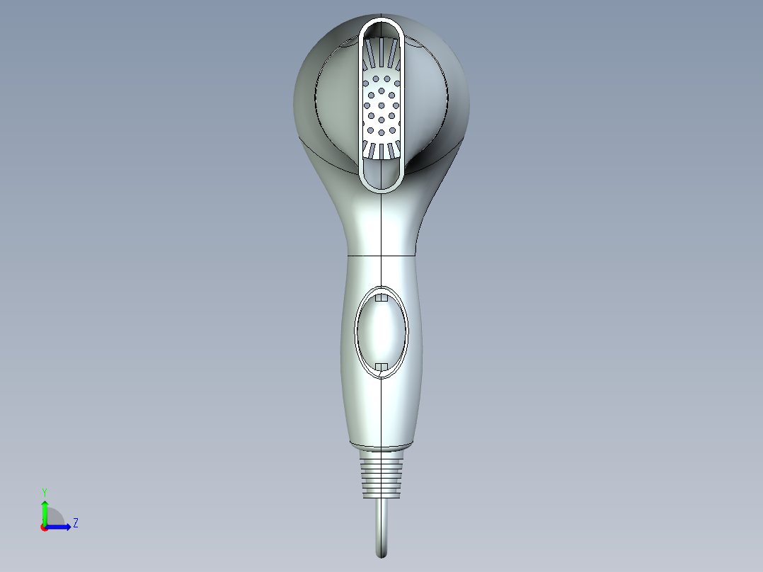 吹风机模型左视图