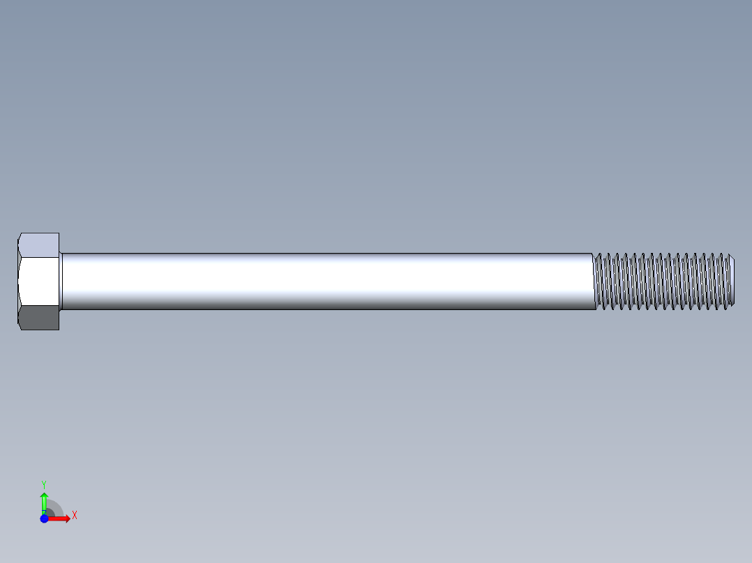 UNC 六角螺栓-Hex Bolt 0.500-13 x 6前视图