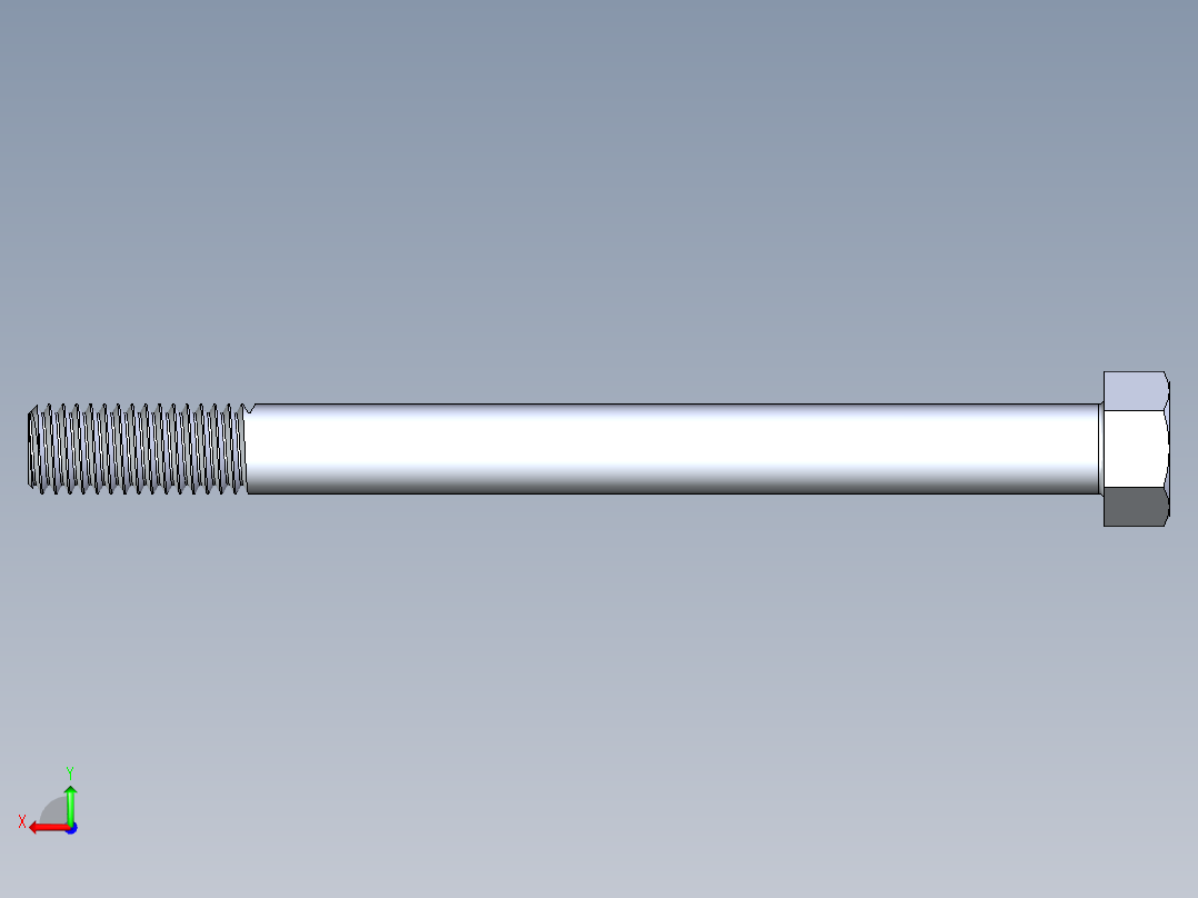UNC 六角螺栓-Hex Bolt 0.500-13 x 6后视图