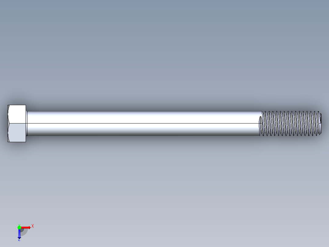 UNC 六角螺栓-Hex Bolt 0.500-13 x 6俯视图