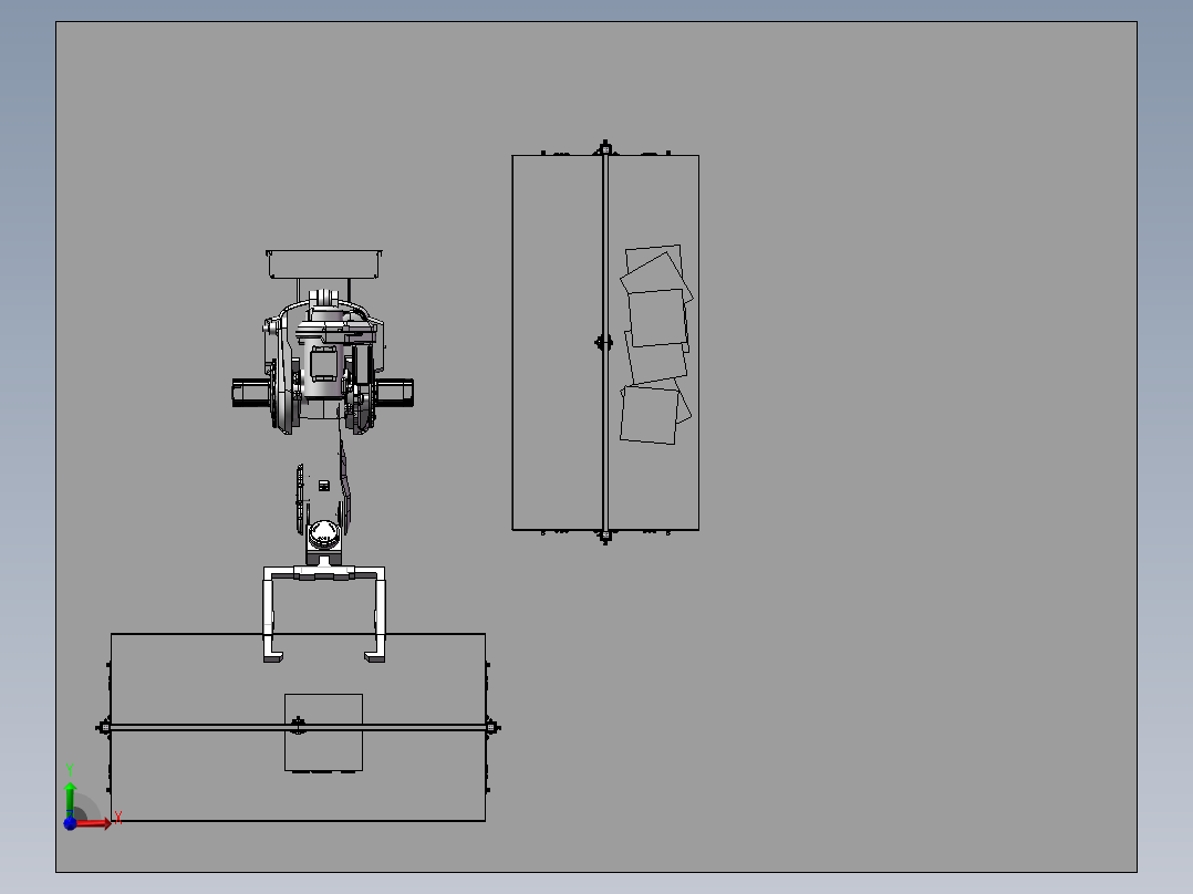 机械电子设备设计模型前视图