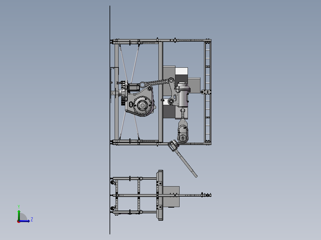 机械电子设备设计模型左视图