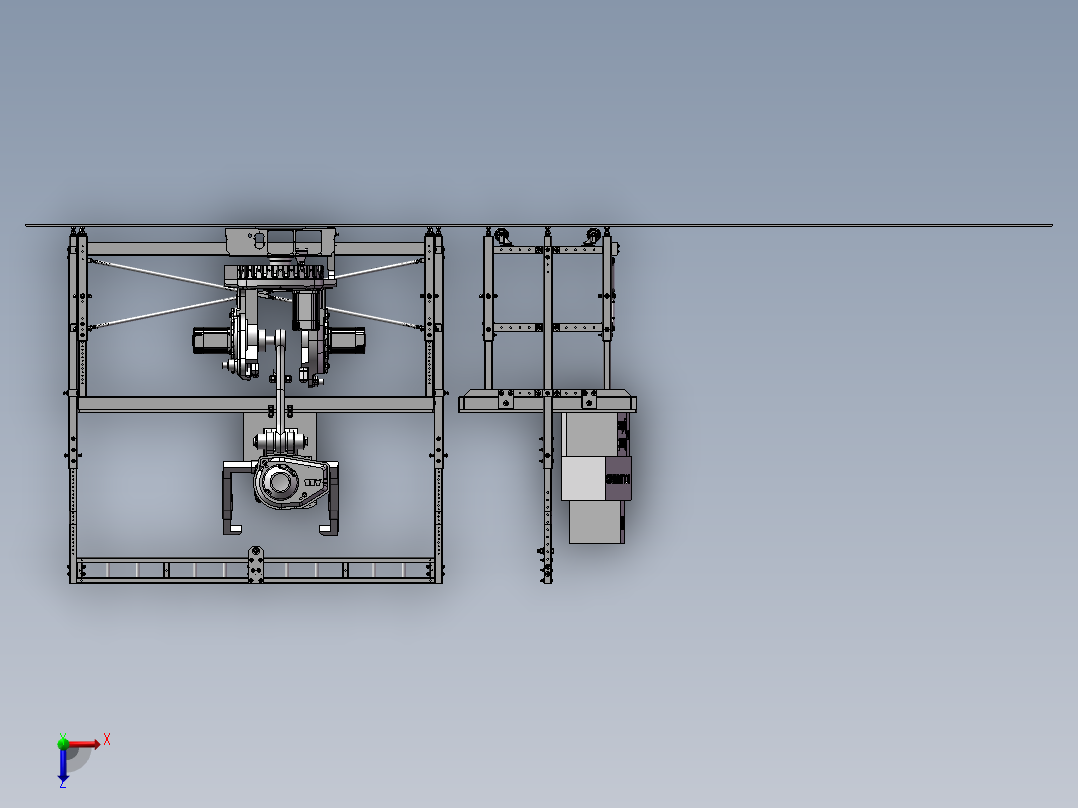 机械电子设备设计模型俯视图