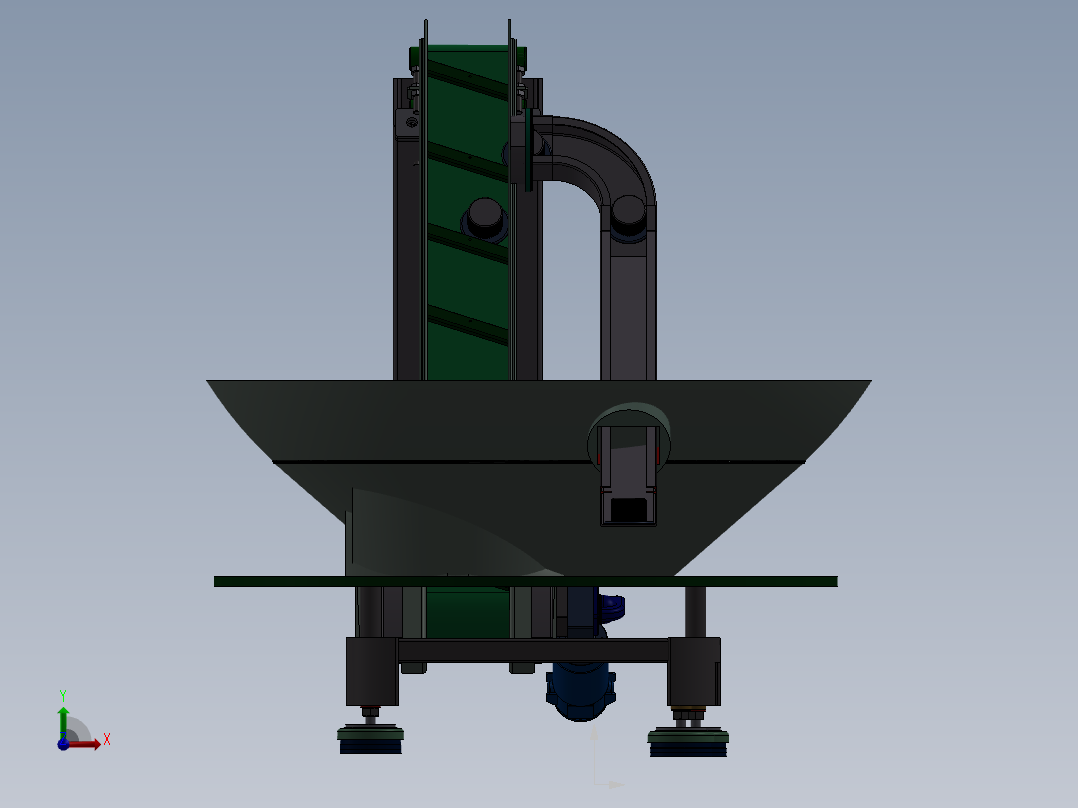 印刷瓶盖自动送料机前视图